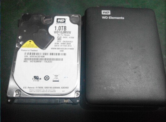 郑州泰源维修数据恢复中心- 西数 USB3.0 1T的原装移动硬盘通电异响不识别完美恢复数据